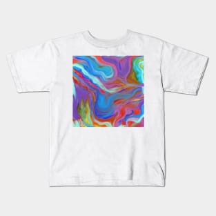 AGATE OIL PAINTING: MYSTERIOUS BLUES Kids T-Shirt